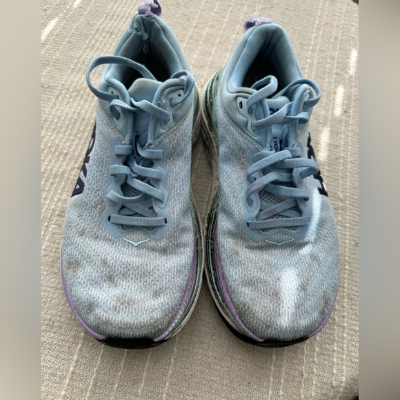 Hoka Sky Blue Sneakers with Mint and Lavender Accents - Picture 6 of 6